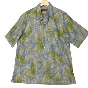 Tori Richard Tropical Hawaiian Leaf Shirt Men's M Green Summer Streetwear Resort